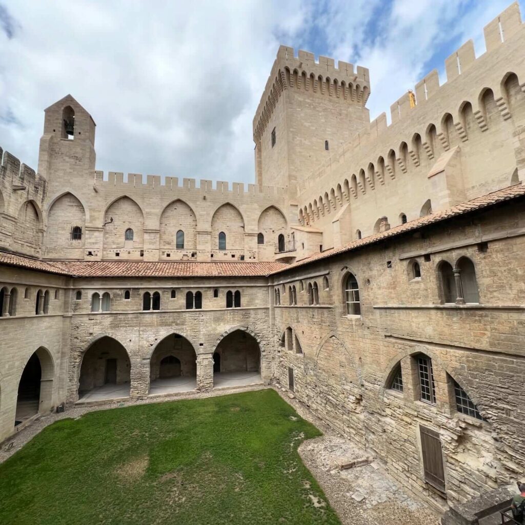 Summer view over Avignon from the terraces of Palais des Papes