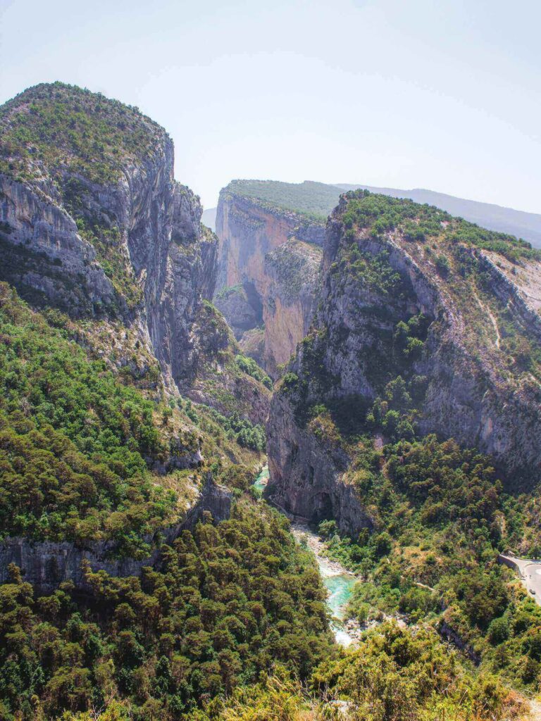 View of the Verdon Gorge from Point Sublime near Rougon