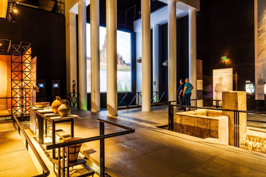 Visitor center and museum at Pont du Gard in southern France