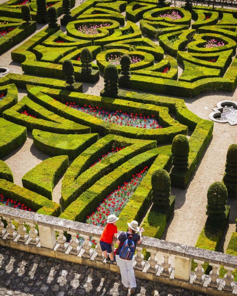 Peaceful garden walk at Château de Villandry in the Loire Valley