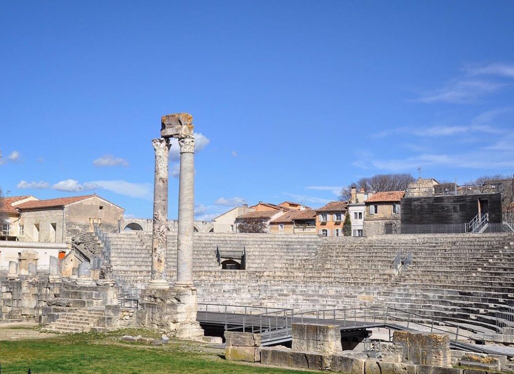 Surviving columns at the Roman Theater of Arles