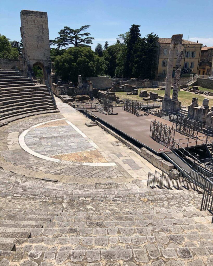 Remaining seating sections at the Roman Theater of Arles