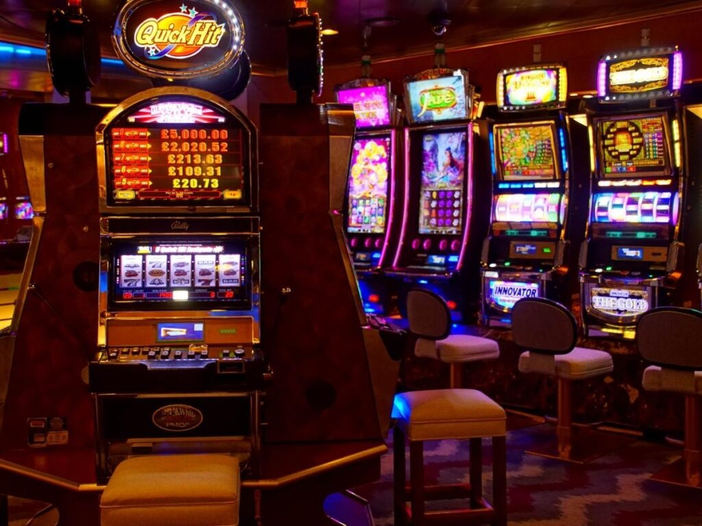Slot machines inside Salle Europe at Monte Carlo Casino