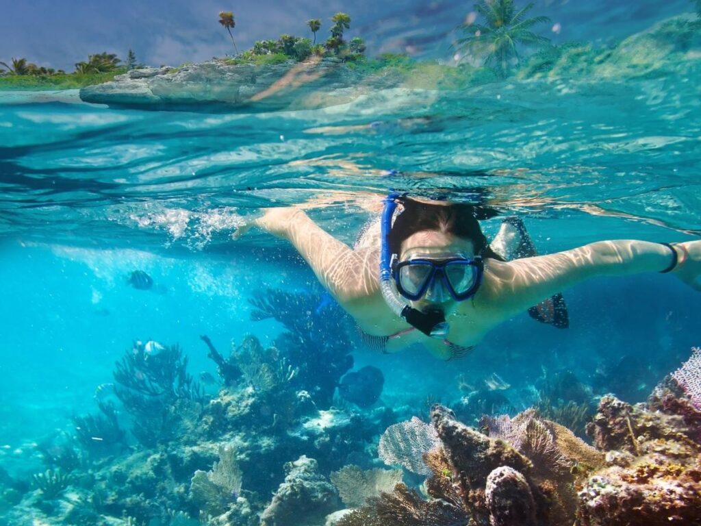 Snorkeling in the clear waters of Calanques National Park
