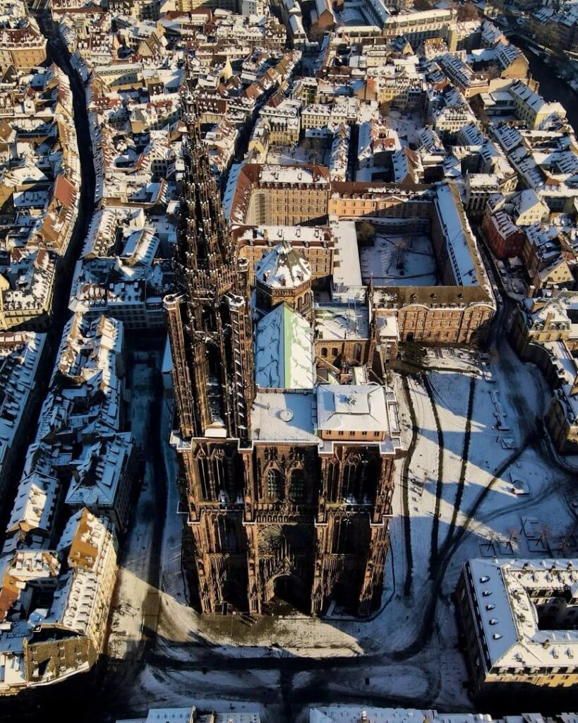 Strasbourg Cathedral's Gothic spire completed in 1439