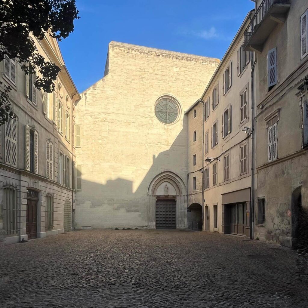 Historic skyline of Avignon near Pont du Gard