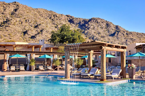 Exterior view of JW Marriott Scottsdale Camelback Inn Resort & Spa in Scottsdale, Arizona