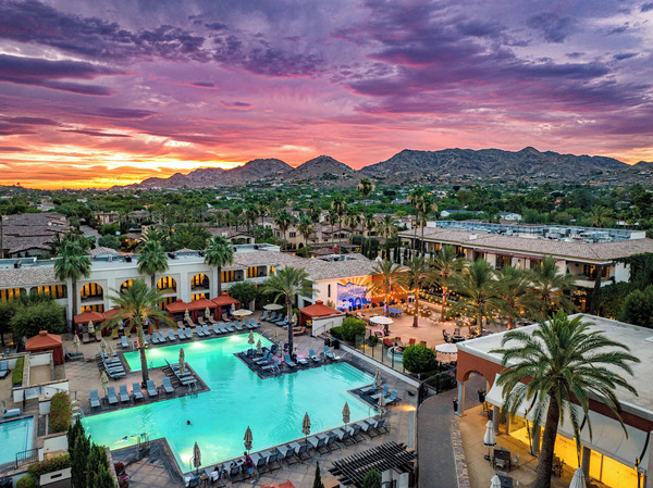 Exterior view of Omni Scottsdale Resort & Spa at Montelucia in Paradise Valley, Arizona
