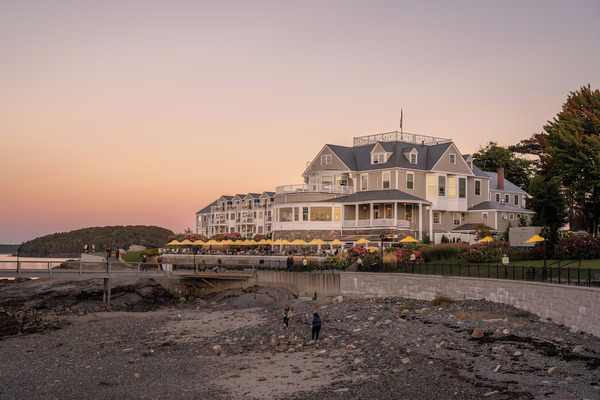 Bar Harbor Inn in Bar Harbor, Maine, featuring its scenic coastal setting and elegant accommodations near downtown and Acadia National Park.