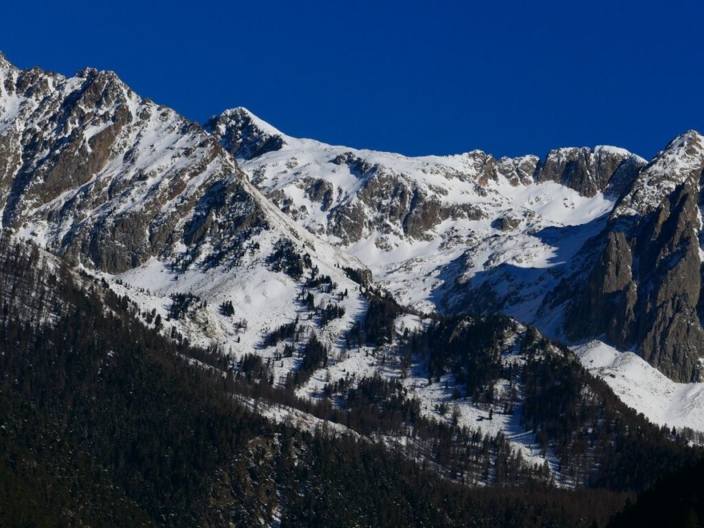 Mountain scenery and hiking trail in Boréon Valley