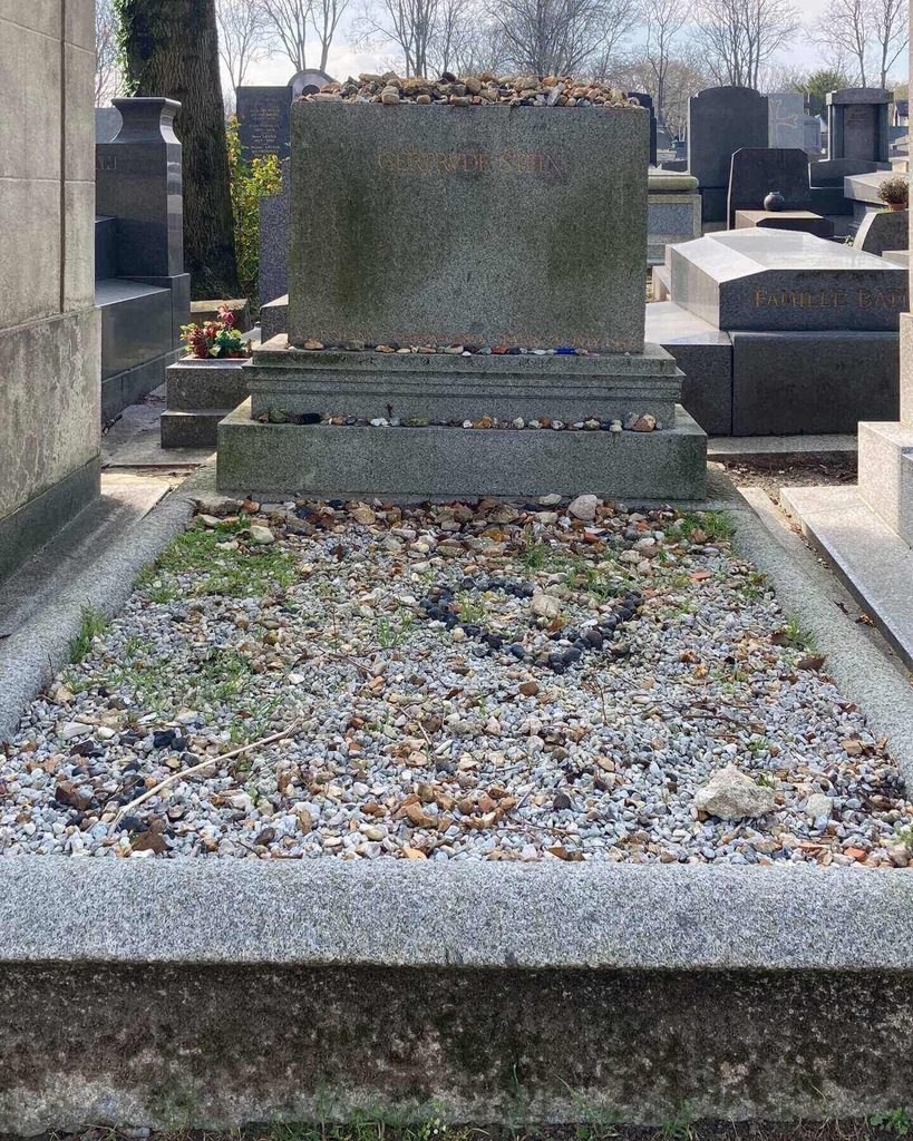 Gertrude Stein's grave at Père Lachaise Cemetery in Paris