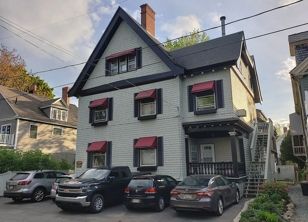 Hearthside Inn in Bar Harbor, Maine, featuring its charming exterior and cozy accommodations for travelers visiting Acadia National Park.