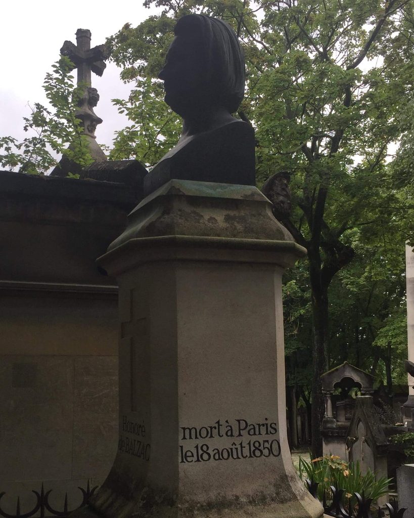 Honoré de Balzac's grave in Division 48 at Père Lachaise Cemetery