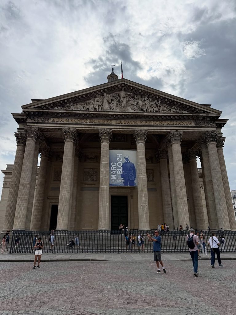 Visitors entering the Panthéon in Paris