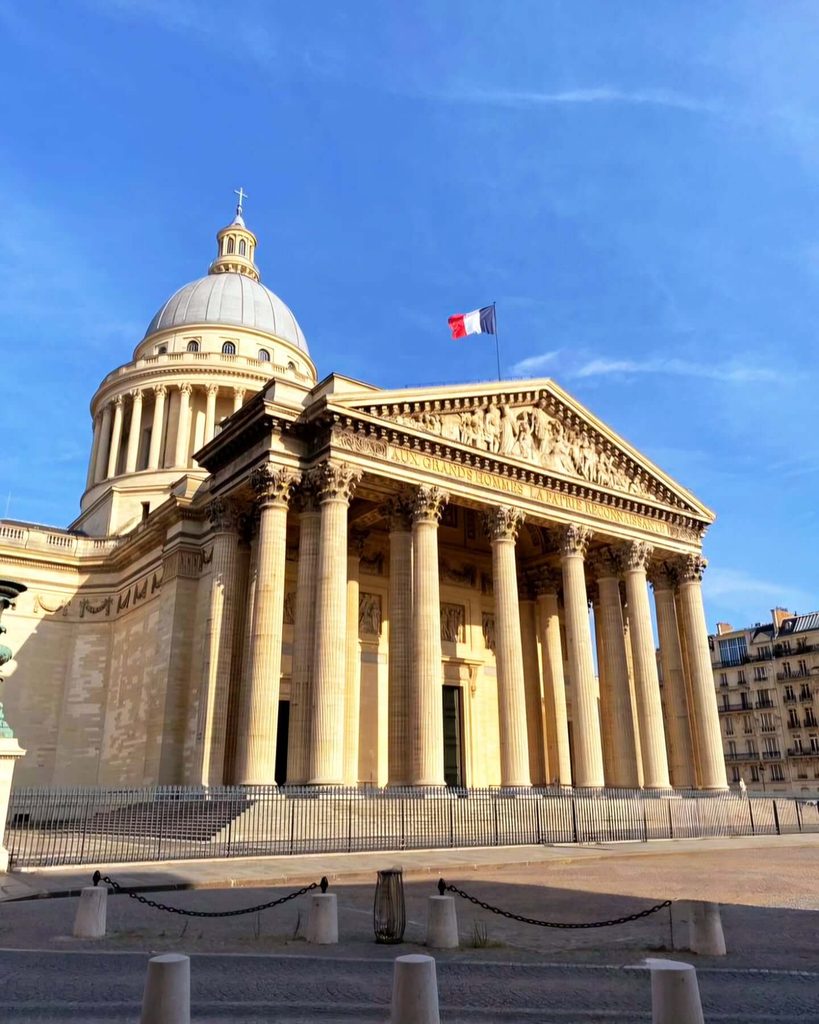 Neoclassical architecture of the Panthéon in Paris