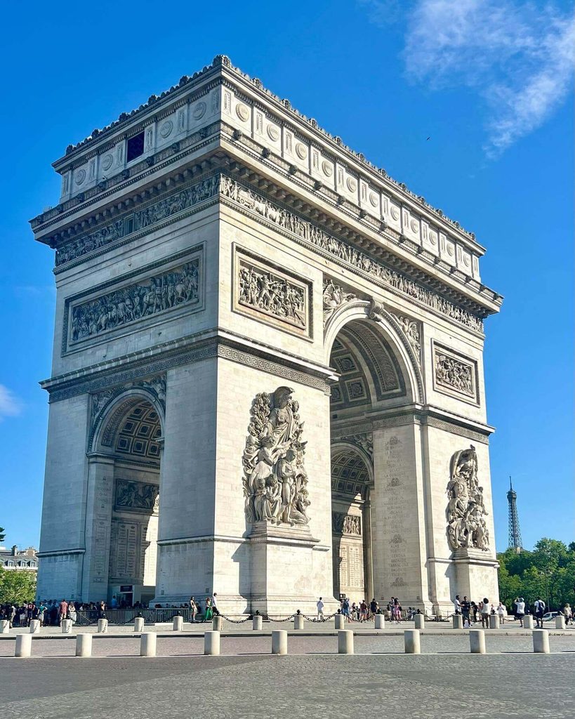 View from Place de la Concorde toward the Champs-Élysées and Arc de Triomphe