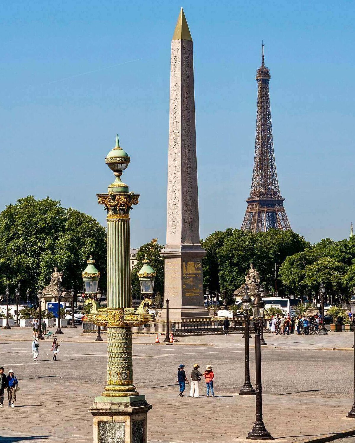 View from Place de la Concorde along Paris's historic axis toward the Champs-Élysées