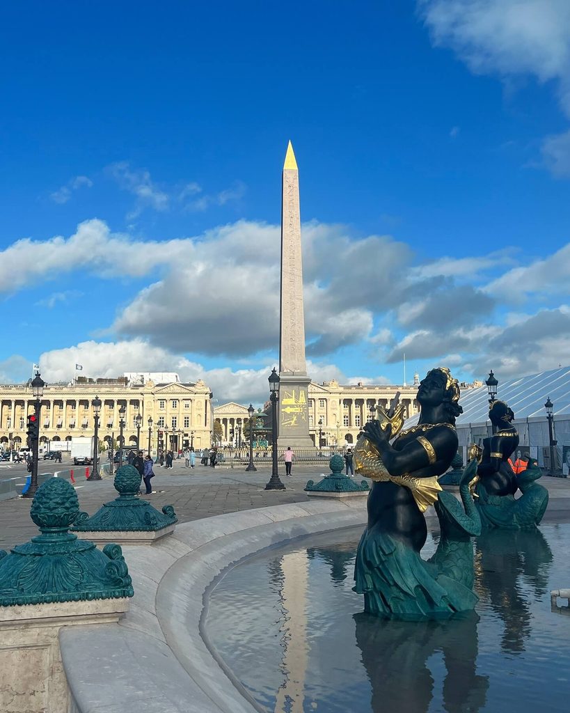 Wide view of Place de la Concorde in Paris showing the surrounding streets