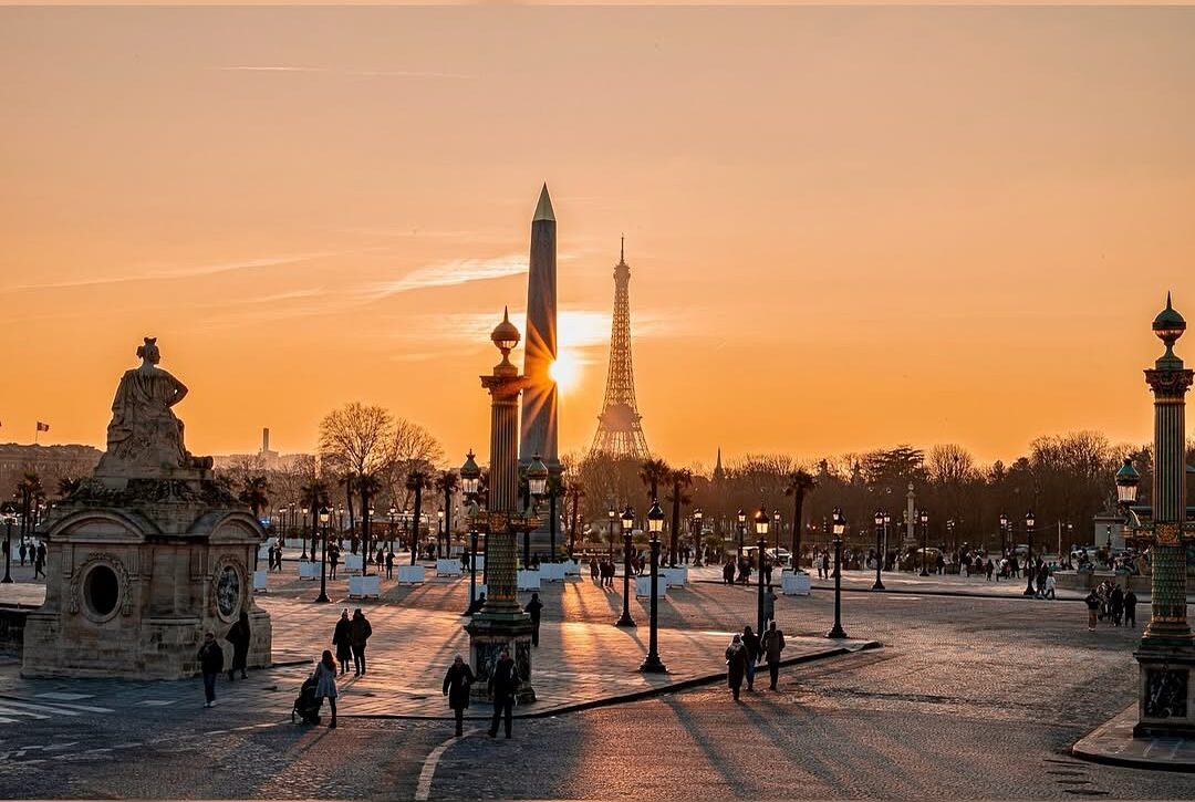 Place de la Concorde and Luxor Obelisk in the morning