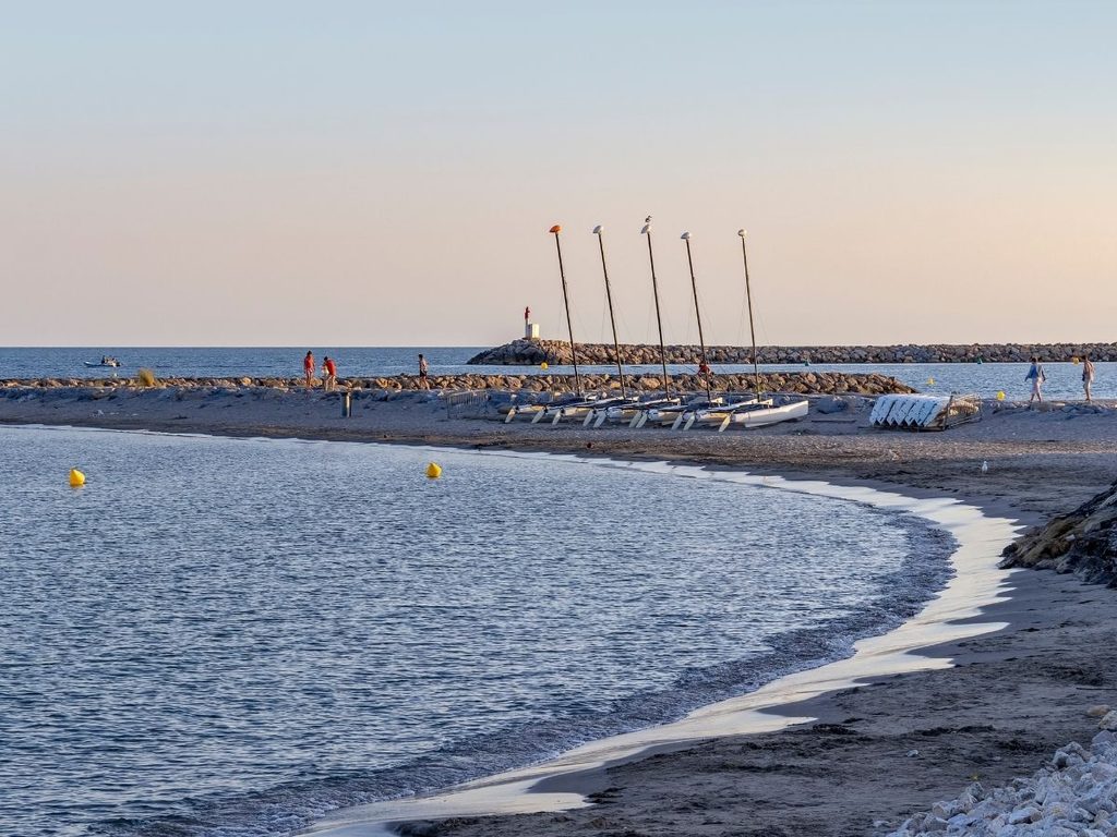 Saintes-Maries-de-la-Mer on the Mediterranean coast of the Camargue