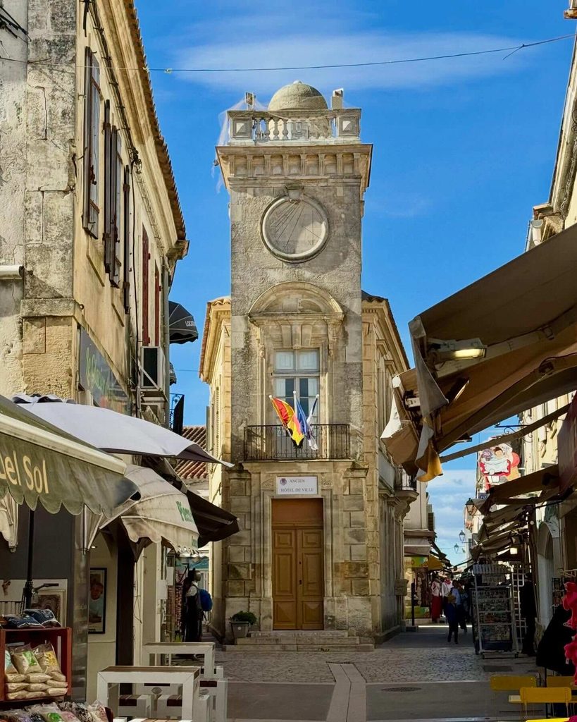 Saintes-Maries-de-la-Mer town and its historic church in the Camargue