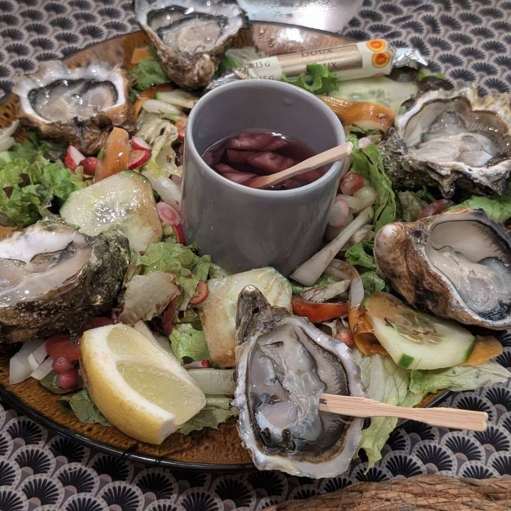 Fresh Mediterranean seafood served at a restaurant in Saintes-Maries-de-la-Mer