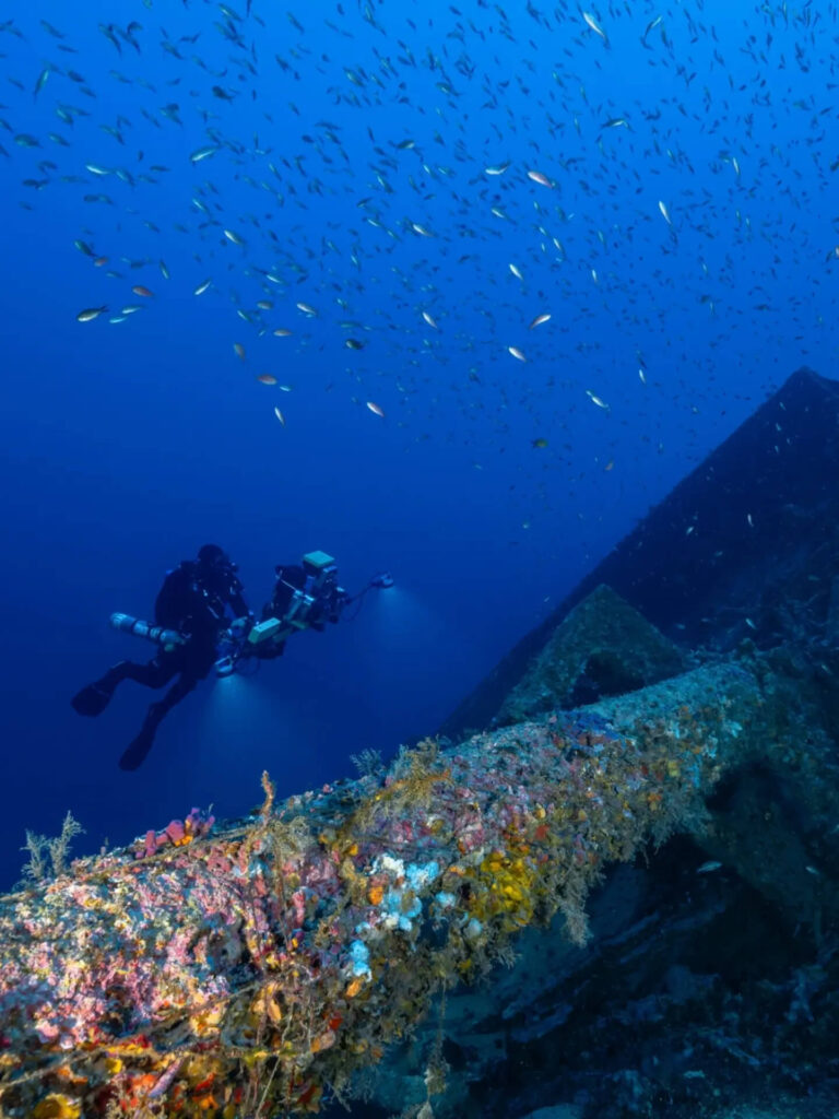 Scuba diver exploring the protected waters around Port-Cros