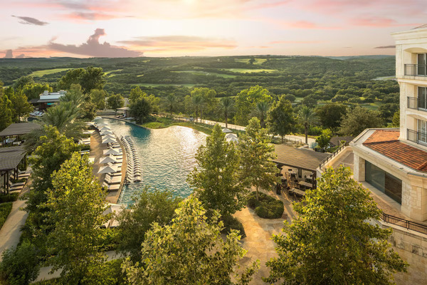 Exterior view of Signia by Hilton La Cantera Resort & Spa in San Antonio, featuring elegant resort architecture, landscaped grounds, upscale amenities, and scenic Texas Hill Country surroundings.