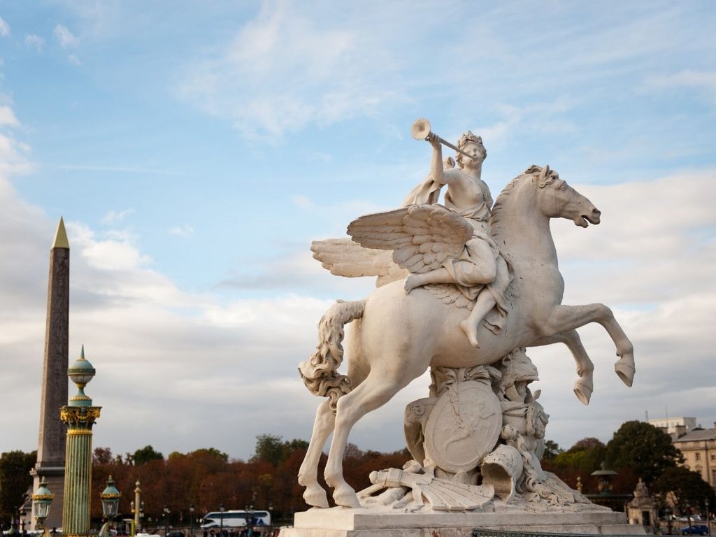 Statue of Strasbourg at Place de la Concorde in Paris