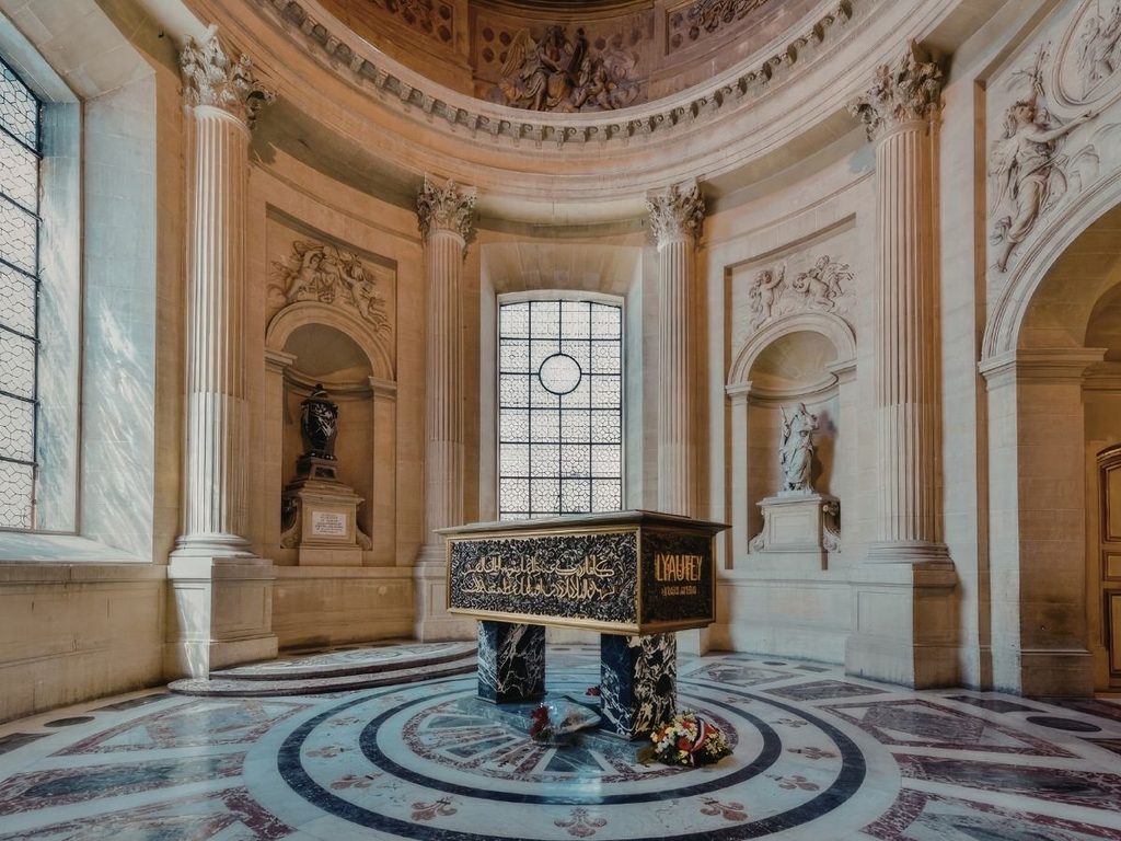 Victor Hugo's tomb inside the Panthéon crypt in Paris
