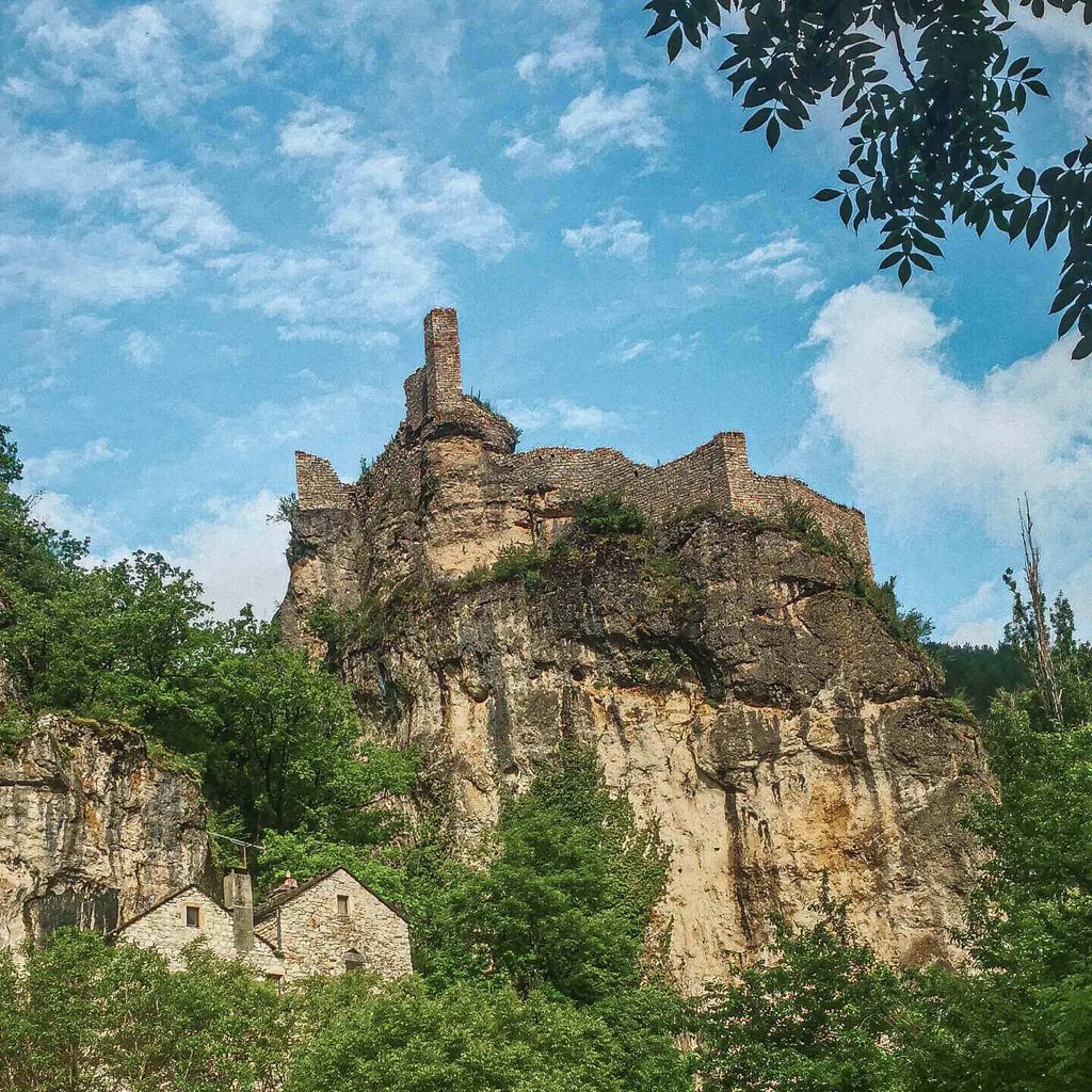 Castelbouc village and ruined castle in the Gorges du Tarn