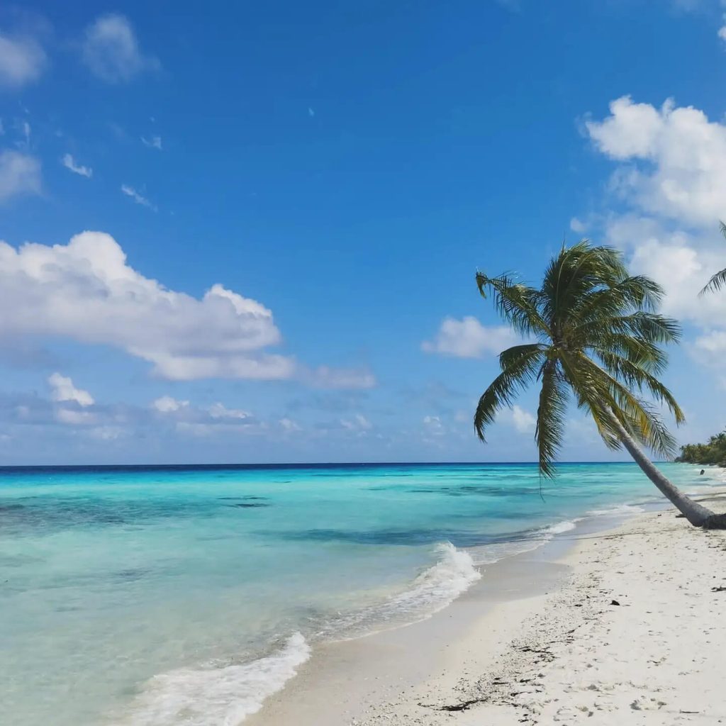 PK9 Beach with clear lagoon water in northern Fakarava