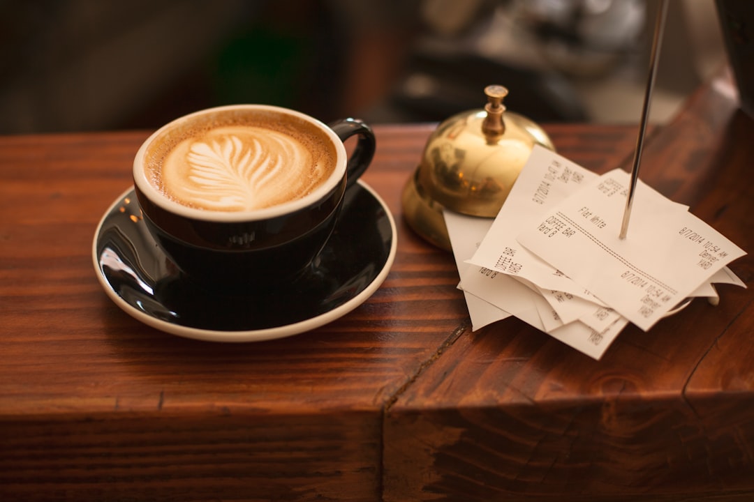 A stack of paper receipts on a desk