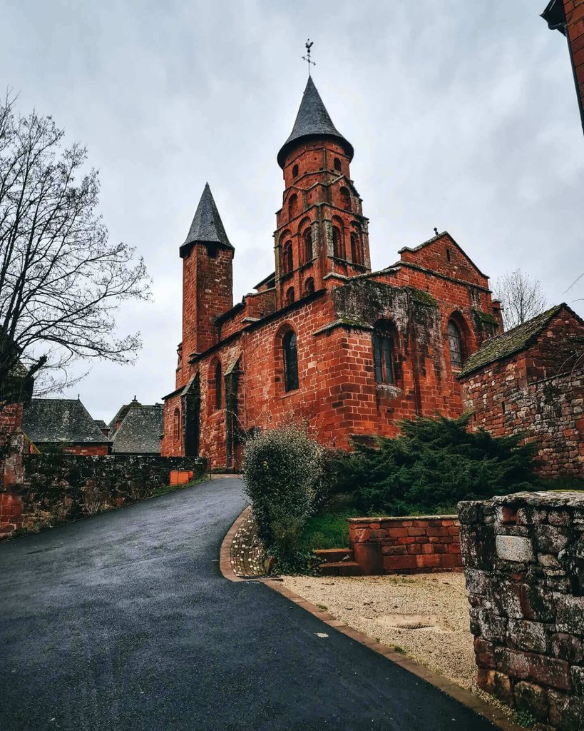 Historic streets and red sandstone houses in Collonges-la-Rouge, France