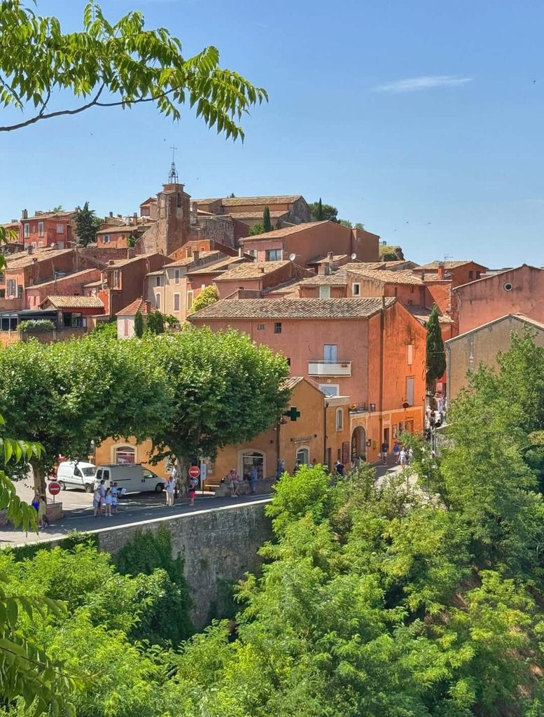 Roussillon village and ochre landscape in Provence