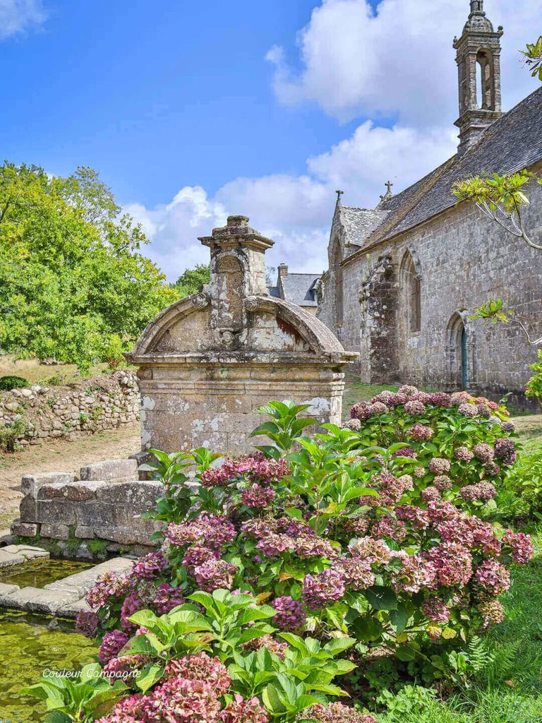 Locronan village and surrounding countryside in spring