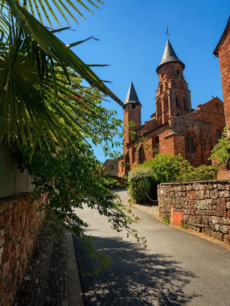 Red sandstone buildings in Collonges-la-Rouge France