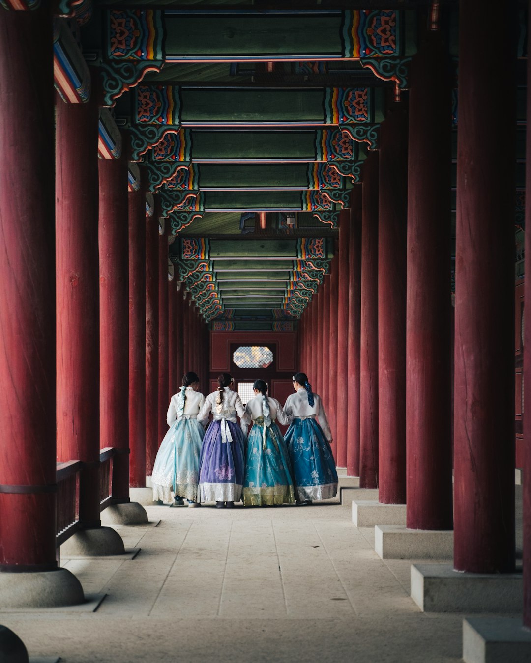 Traditional palace rooftops in Seoul, South Korea